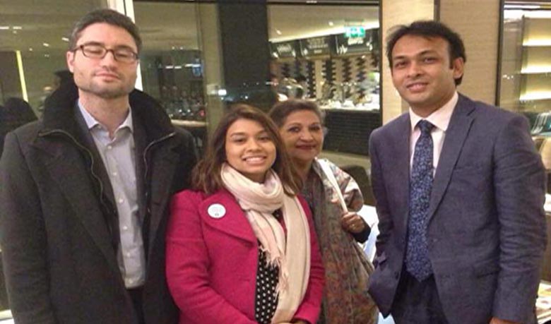 Sheikh Rehana, Tulip on way to Dhaka